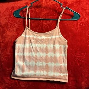 American Eagle Outfitters Peach and White Camisole